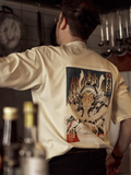 Ukiyo-E Ramen T-Shirt – Traditional Japanese Art (Beige)